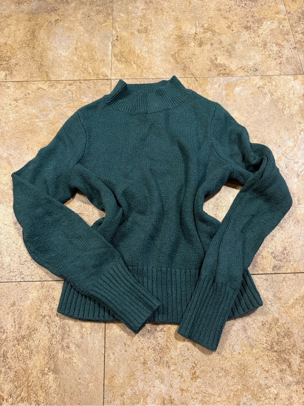 American Eagle Outfitters Forest Green Mock Neck Sweater